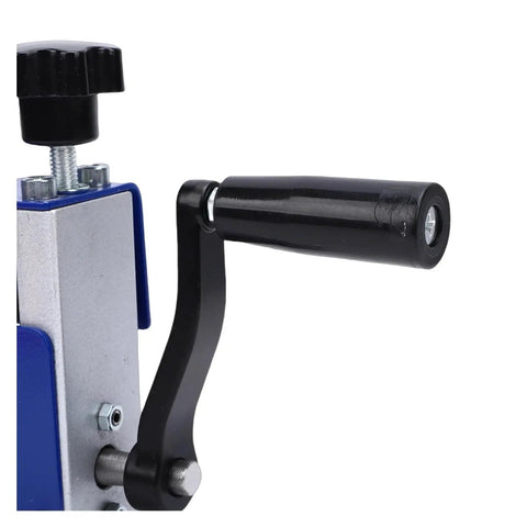Real Deal Drill Powered Wire Stripper With Heavy Duty Multi Gauge V Rollers for quick cable peeling handle close-up.