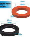 80 Pack Garden Hose Washers Rubber Gaskets For 3/4 Inch Fittings Fits All Standard Outdoor Hoses with red and black washers