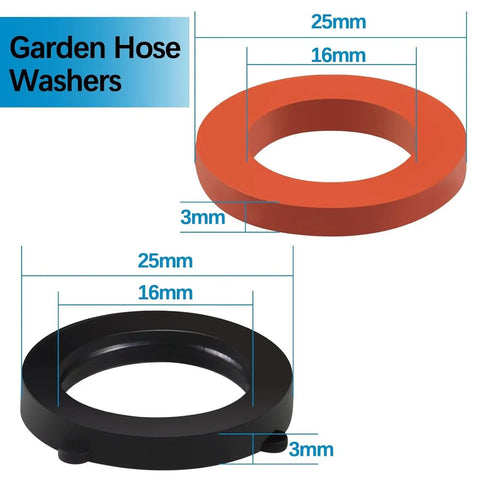 80 Pack Garden Hose Washers Rubber Gaskets For 3/4 Inch Fittings Fits All Standard Outdoor Hoses with red and black washers