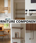Furniture components featuring 304 stainless steel tubing with polished finish for modern interiors and DIY projects