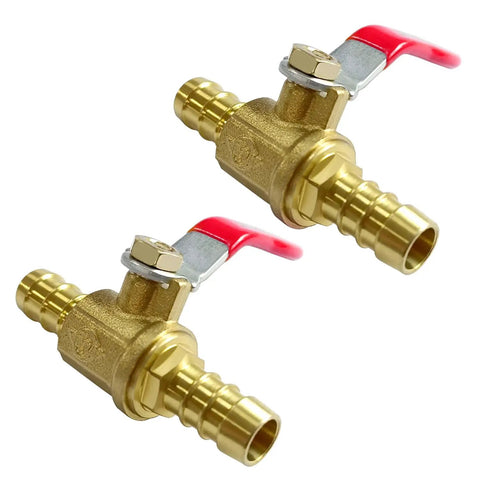 Three Quarter Inch PEX Brass Ball Valve Push To Connect No Tools Required Shut Off For Hot And Cold Water Easy Install Pack Of Two