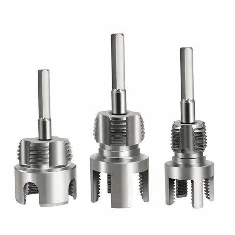 Drill Powered PVC Pipe Threader Kit One Half Three Quarters One Inch Two In One Internal And External Thread Maker for pipes