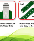 Must Have Archery Bow String Nocking Points Set T Square Ruler showing stainless steel clip and dual scales in inches and cm