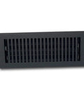 Dope Cast Aluminum Contemporary Black Vent Cover 4x14 For Floor Or Wall Registers With Adjustable Dampers, Durable Finish