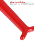 Close-up of red vinyl grip on Four Pack Heavy Duty Toggle Clamps With 700 Pound Capacity GH431 Adjustable U Bolt Self Locking Quick Release Latch Clamp Black Built Tough For Woodworking And Metal Fabrication