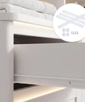 Built Like A Tank White Drawer Sliders Kit With Screws Side Mount Cabinet Runners showing drawer slider components and screws.