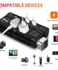 Game Changer 120W Car Power Inverter Loads Up Your Ride With Four Quick Charge Usb Slots And Three Standard Outlets featuring device connectivity.