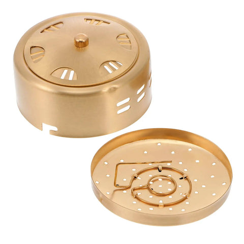 Copper Moxa Box Holder For Moxibustion Heat Therapy In Home Spa Massage with secure stick holder, thickened copper