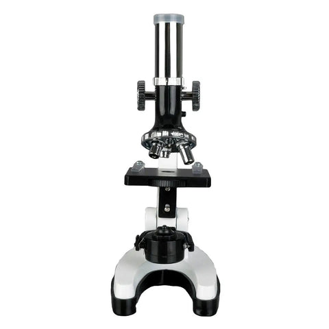 Kids Beginner Microscope Kit With 1200X Magnification, 48 Piece Set With LED Light and metal arm for home and science class.