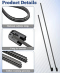 Volvo XC60 Front Windshield Wiper Blade Refills Kit Two Pack 2018 to 2025 natural rubber strip and easy installation