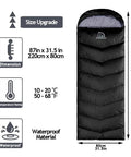 XL Widened Upgraded 4 Season Camping Sleeping Bag For Adults And Kids Built Tough Waterproof Lightweight 0F Warmth All Weather Comfort