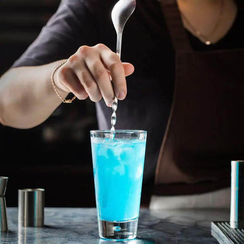 Mixing cocktail with Two Piece 12 Inch Stainless Steel Bar Spoon Set for Cocktails with mirror polished 18 8 handle