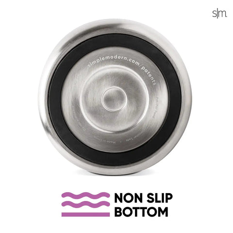 Bottom view of Vacuum Insulated Ice Bucket With Lid And Scoop Keeps Ice Cold For Hours For Cocktails Champagne Wine Beer Party Ready And Hosting Stainless Steel 100 Oz Capacity Double Wall No Sweat With Slip Resistant Rubber Bottom featuring a non-slip design.