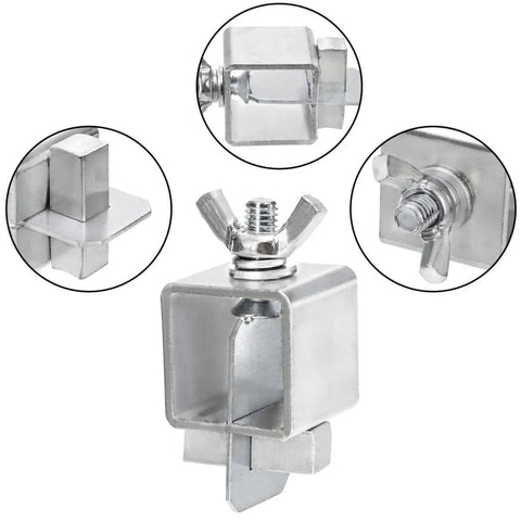 24 Pack Butt Welding Clamps Pro Grade for Edge to Edge Welding, showing square metal clamps with a wingnut design for auto body work