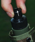 Close-up of the leakproof cap on the Leakproof Outdoor Water Bottle With Oxford Cloth Canteen for Camping Backpacking and Hiking
