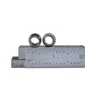 15 Pack Super Safety Conical Handle Wedges For Wood Splitting And Pruning next to ruler showcasing size, metal material detail