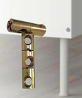 Top Shelf M6 Barrel Nuts And Slotted Cross Dowel Screws With 4 Pack Spring Loaded Replacement Hardware For Furniture Bed Crib And Chair Fixings Straight Up Solid Performance No Sweat Assembly Gold Finish, M6 barrel nut with cross dowel.
