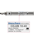 Slim Stainless Steel Air Pneumatic Cylinder CDJ2B 10 40 With M5 Port, 10mm Bore, 40mm Stroke, Double Acting Single Rod