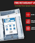 8x10 Clear Vinyl Tarp 24 Mil Thick Tough As Nails Weatherproof Tarpaulin With Grommets, Fire Retardant and Cold Resistant