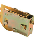 1-1/4 Inch Steel Ball Bearing Sliding Door Roller Assembly with Plain Back Housing, Rear Screw Adjustment, Yellow Zinc Finish