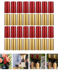 Premium Heat Shrink Wine Bottle Caps 100 Pack Flexible PVC Sealing Film in red and gold, displayed for sealing wine bottles.