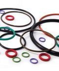 Buna Nitrile O Ring 70A Black For Petroleum And Aliphatic Hydrocarbons Seven Eighths Inch ID Three Thirty Second Inch Cross Section Industrial Grade Seal Heavy Duty Vibration Resistant 1000 Pack displayed in various colors and sizes.