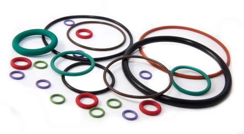 Buna Nitrile O Ring 70A Black For Petroleum And Aliphatic Hydrocarbons Seven Eighths Inch ID Three Thirty Second Inch Cross Section Industrial Grade Seal Heavy Duty Vibration Resistant 1000 Pack displayed in various colors and sizes.