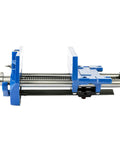 Heavy Duty 7 Inch Quick Release Workbench Vise Rock Solid Ductile Iron Build with silver clamp and blue finish.
