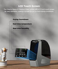 Space Pi Filament Dryer Box with LCD touch screen showing drying countdown, temperature, and humidity for 3D printers.