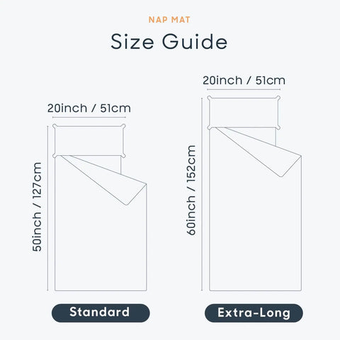 Size guide for Galaxy Space Nap Mat For Toddlers With Pillow And Blanket All In One Roll Up Sleeping Bag 50 X 20 Inches