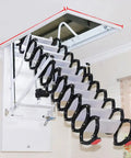 Slick Remote Control Electric Attic Stairs With Customizable Ceiling Folding Telescopic Step Ladder for 90x140 cm opening.