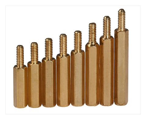 M3 Hex Male And Female Threaded Brass Spacer Standoffs Kit 180-Piece Assortment With Screws And Nuts In Lengths 6 8 10 12 15 20 mm Plus 6 mm for electronics