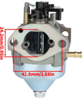 Honda GCV Carburetor Replacement For GCV170 And GCV200 Lawn Mower Engines with dimensions shown