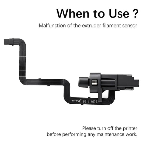 Plug And Play H2S Extruder Filament Sensor Replacement For 3D Printers Detects Filament Presence And Cutter Lever Position, Reliable Runout Sensor Part For H2S Extruder Assembly, black cable sensor