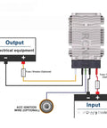 Schematic diagram of Heavy Duty Step Down Dc Dc Converter Handles 18 To 90 Volts Input, showing connections and outputs.