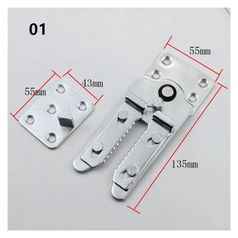 Sturdy Sofa Couch Sectional Connector Snap Metal Bracket Hinges For Furniture Assembly Easy DIY Setup Heavy Duty Fittings For Couch Joints