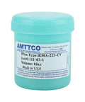 Insulation Solder Flux Paste RMA 223 For Electronics Repair, 100g jar with labeled details, quick dry soldering for PCBs