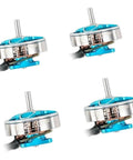 4 Pack 1102 Brushless Motors With 18000KV And 22000KV For 75mm Meteor75 Frame RC Whoop Racing Drone, blue and silver design