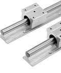 Heavy Duty SCS12LUU 300mm Linear Rails With SBR12UU Slide Blocks Precise Smooth Motion System For CNC Machines 3D Printers Robotics And Automation Projects And Prototyping, aluminum rail set