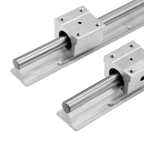 Heavy Duty SCS12LUU 300mm Linear Rails With SBR12UU Slide Blocks Precise Smooth Motion System For CNC Machines 3D Printers Robotics And Automation Projects And Prototyping, aluminum rail set