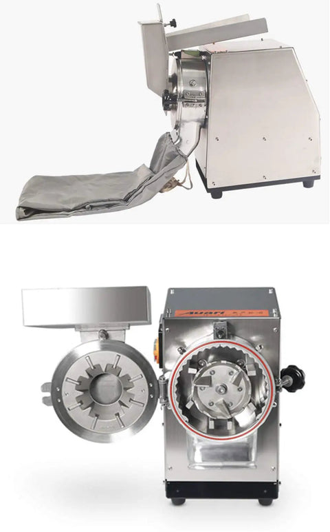 Pro Grade High Efficiency Grain Grinder And Herbal Pulverizer For Grains And Dry Herbs, Superfine Powder Mill, Stainless Steel