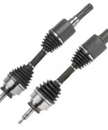 Pair Front Cv Axle Driveshafts Fits Ford F-150 2009 2014 Lincoln Navigator 2007 2015 Expedition 4WD AWD showing rubber boots and shafts.