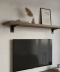 Built Tough Cold Rolled Steel Triangular Shelf Bracket For Floating Shelves And Wall Cabinets, supports wooden shelf, black finish
