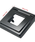 Sleek Square Hollow Drawer Pull Handles Set In Black Recessed Flat Knob With 32mm Center Hole, zinc alloy, 5x4.5 cm