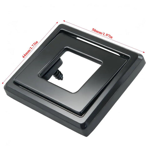 Sleek Square Hollow Drawer Pull Handles Set In Black Recessed Flat Knob With 32mm Center Hole, zinc alloy, 5x4.5 cm