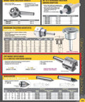 Two MT2 shank self-centering chucks in catalog, product specs; "Three Inch MT2 Shank Three Jaw Lathe Chuck With Threaded Drawbar."
