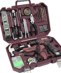 Heavy Duty 12V Lithium Electric Drill And Rechargeable Screwdriver Featuring A Slick 91 Piece Household Toolbox Set Loaded With Hella Tough Carbon Steel Bits For Weekend Diy Gear in a hard shell case.