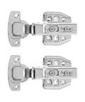 Stainless Steel Cabinet Hinges 2.0mm Thick With 105 To 110 Degree Opening, Two Pack, Silent Soft Close With Muffler, Heavy Duty Load Bearing