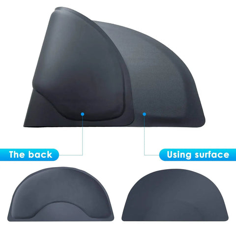Anti Fatigue Salon Mat For Hair Stylists Standing All Day With Super Comfy Cushion Black Semi Circle Floor Mat For Barber Shops