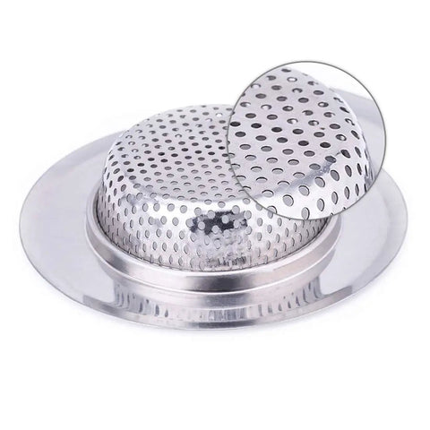 Set Of 2 4.5 Inch Diameter Stainless Steel Kitchen Sink Basket Strainers Heavy Duty Anti Clog Shield For Garbage Disposal Large Capacity